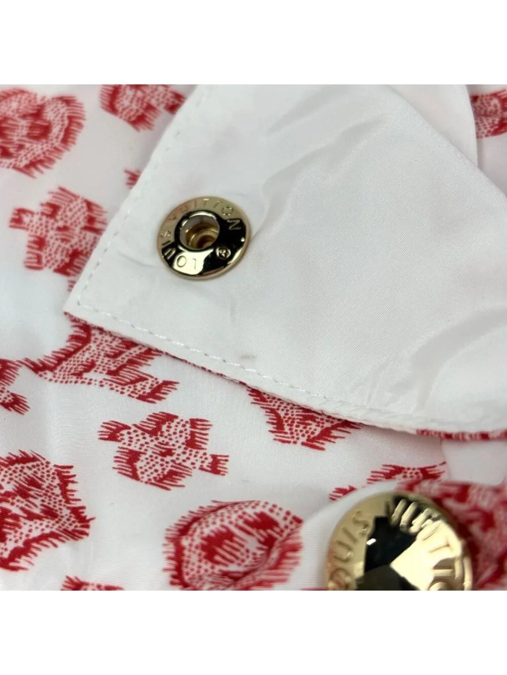 Louis Vuitton Monogram Hooded Jacket Set Mini Shorts Nylon White